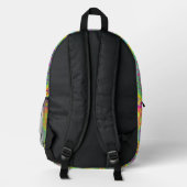 Funky Groovy Geometric Mathematiric Fraktal Tree Bedruckter Rucksack (Rückseite)
