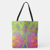 Funky Groovy Geometric Mathematiric Fraktal Tree Tasche (Vorderseite)