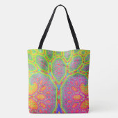 Funky Groovy Geometric Mathematiric Fraktal Tree Tasche (Rückseite)
