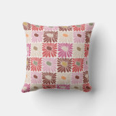 Funky Groovy Retro Blume Muster Kissen (Rückseite)