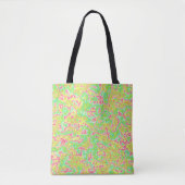 Funky Groovy Retro Bold Neon Hippie Trippy Marble Tasche (Vorderseite)