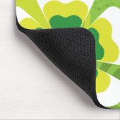 Funky grüne Blumen Mousepad (Ecke)
