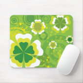 Funky grüne Blumen Mousepad (Mit Mouse)