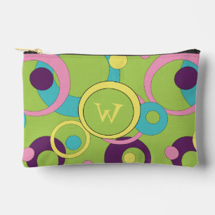 Funky grüne Kreise Zubehörtasche
