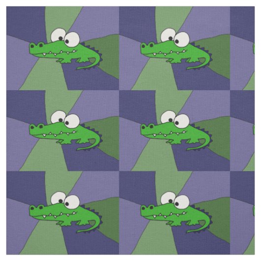 Funky grüner Alligatorabstraktes Kunst-Gewebe Stoff (Muster)