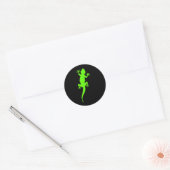Funky Grüner Klettergecko  Runder Aufkleber (Umschlag)
