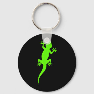 Funky Grüner Klettergecko Schlüsselanhänger
