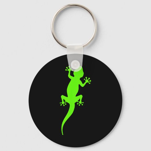 Funky Grüner Klettergecko Schlüsselanhänger (Vorderseite)