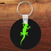 Funky Grüner Klettergecko Schlüsselanhänger (Vorderseite)