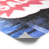 Funky Grunge Sale Burst Gritty und spielerisches D Poster (Ecke)