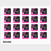 Funky Grunge Sweet 16 Party Sticker (Blatt)