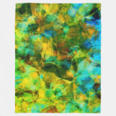 Funky Grüntöne Modernes Abstraktes Design Fleecedecke (Vorderseite)