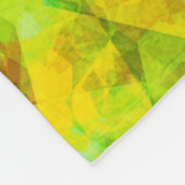 Funky Grüntöne Modernes Abstraktes Design Fleecedecke (Ecke)