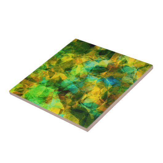 Funky Grüntöne Modernes Abstraktes Design Fliese (Seite)