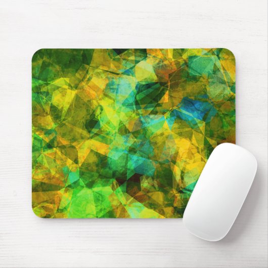 Funky Grüntöne Modernes Abstraktes Design Mousepad (Mit Mouse)