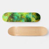 Funky Grüntöne Modernes Abstraktes Design Skateboard (Horizontal)