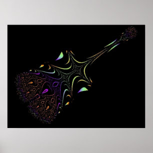 Funky Guitar 8 Print Poster