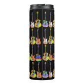 Funky Guitar Pattern Name hinzufügen Thermosbecher (Rückseite)