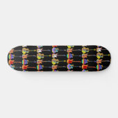 Funky Guitars Pattern Skateboard (Horizontal)