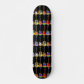 Funky Guitars Pattern Skateboard (Vorne)