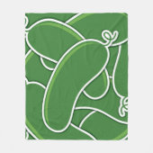 Funky-Gurke Fleecedecke (Vorderseite)