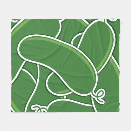 Funky-Gurke Fleecedecke (Vorderseite (Horizontal))