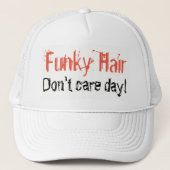 Funky Hair Don't Care Day Spaß Orange Red Truckerkappe