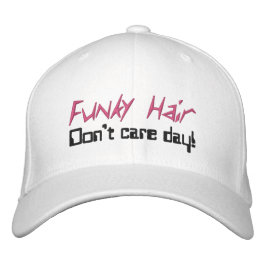 Funky Hair Spaß Coral Black Bestickte Baseballkappe