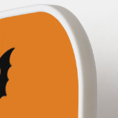Funky Halloween Bat Spooky Black Ghouls Orange Fun Pickleball Schläger (Linke Seite)