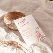 Funky Hand Drawn Champagne Tower Wedding Einladung