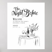 Funky Hand Drawn Probe Dinner Willkommenszeichen Poster (Vorne)