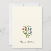 Funky Hand Drawn Scribble Retro Wedding Einladung (Rückseite)