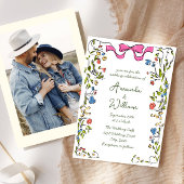 Funky Hand Drawn Scribble Retro Wedding Einladung