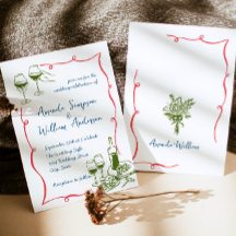 Funky Hand Drawn Scribble Retro Wedding