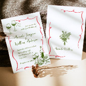 Funky Hand Drawn Scribble Retro Wedding Einladung