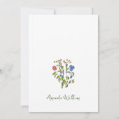 Funky Hand Drawn Scribble Retro Wedding Einladung (Rückseite)