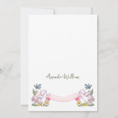 Funky Hand Drawn Scribble Retro Wedding Einladung (Rückseite)