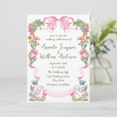 Funky Hand Drawn Scribble Retro Wedding QR Code Einladung (Stehend Vorderseite)