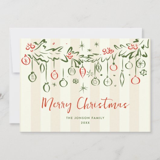 Funky Hand Drawn Scribble Retro Weihnachten (Vorderseite)