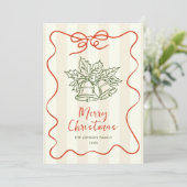 Funky Hand Drawn Scribble Retro Weihnachten (Stehend Vorderseite)