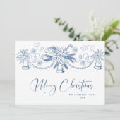 Funky Hand Drawn Scribble Retro Weihnachten (Stehend Vorderseite)