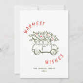 Funky Hand Drawn Scribble Retro Weihnachten (Vorderseite)