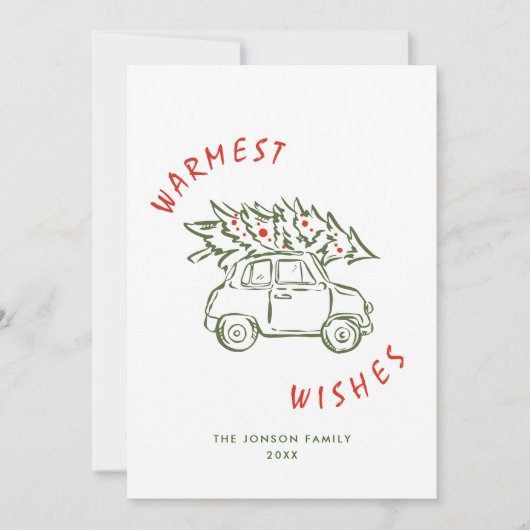 Funky Hand Drawn Scribble Retro Weihnachten (Vorderseite)