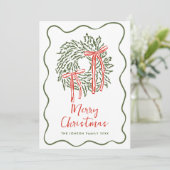Funky Hand Drawn Scribble Retro Weihnachten (Stehend Vorderseite)