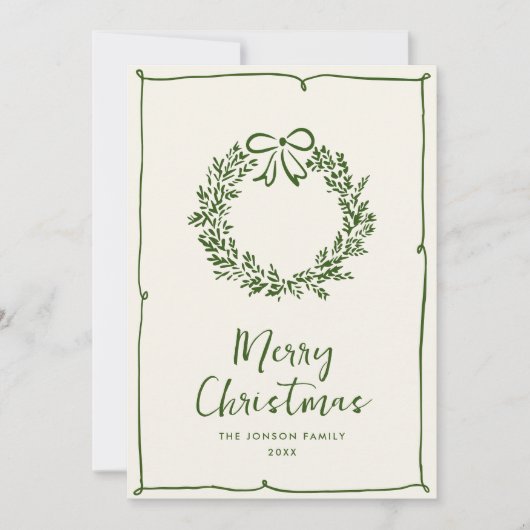 Funky Hand Drawn Scribble Retro Weihnachten (Vorderseite)