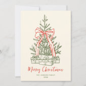 Funky Hand Drawn Scribble Retro Weihnachten (Vorderseite)