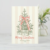 Funky Hand Drawn Scribble Retro Weihnachten (Stehend Vorderseite)