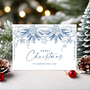 Funky Hand Drawn Scribble Retro Weihnachten