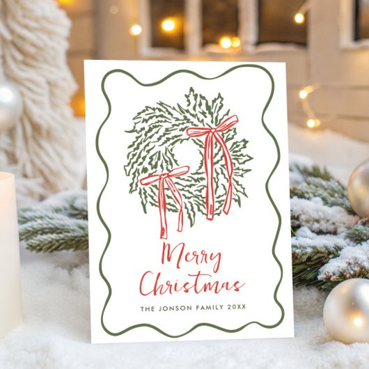 Funky Hand Drawn Scribble Retro Weihnachten