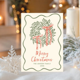 Funky Hand Drawn Scribble Retro Weihnachten